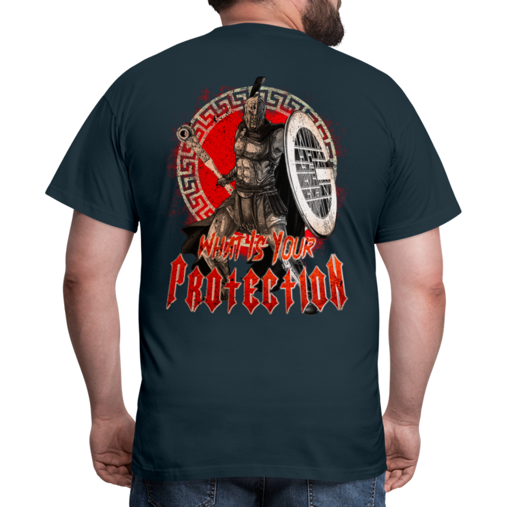 Gerüstbauer Krieger - Männer Premium T-Shirt Rückendruck - Navy
