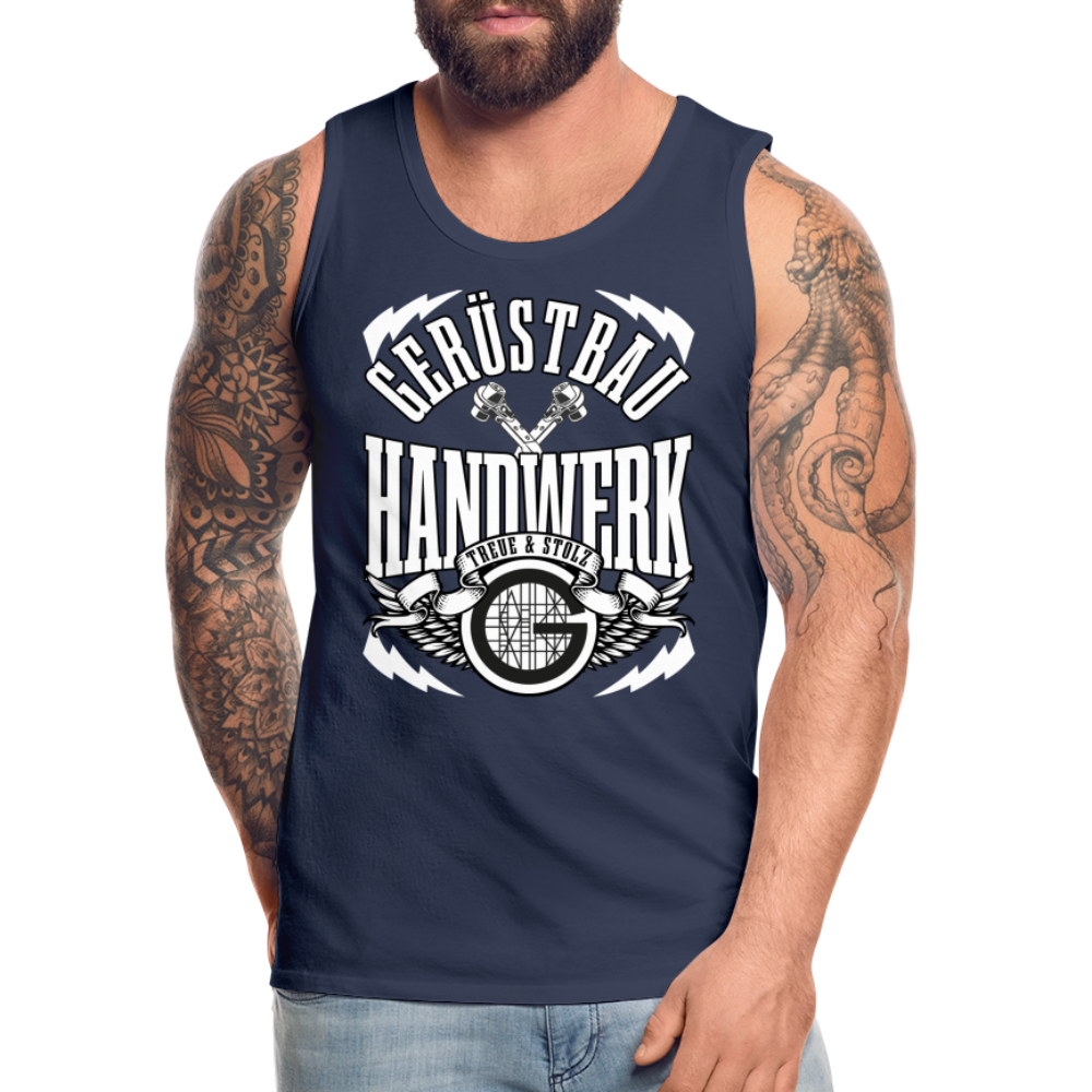 Gerüstbau Handwerk Treue & Stolz Premium Tank Top - Navy