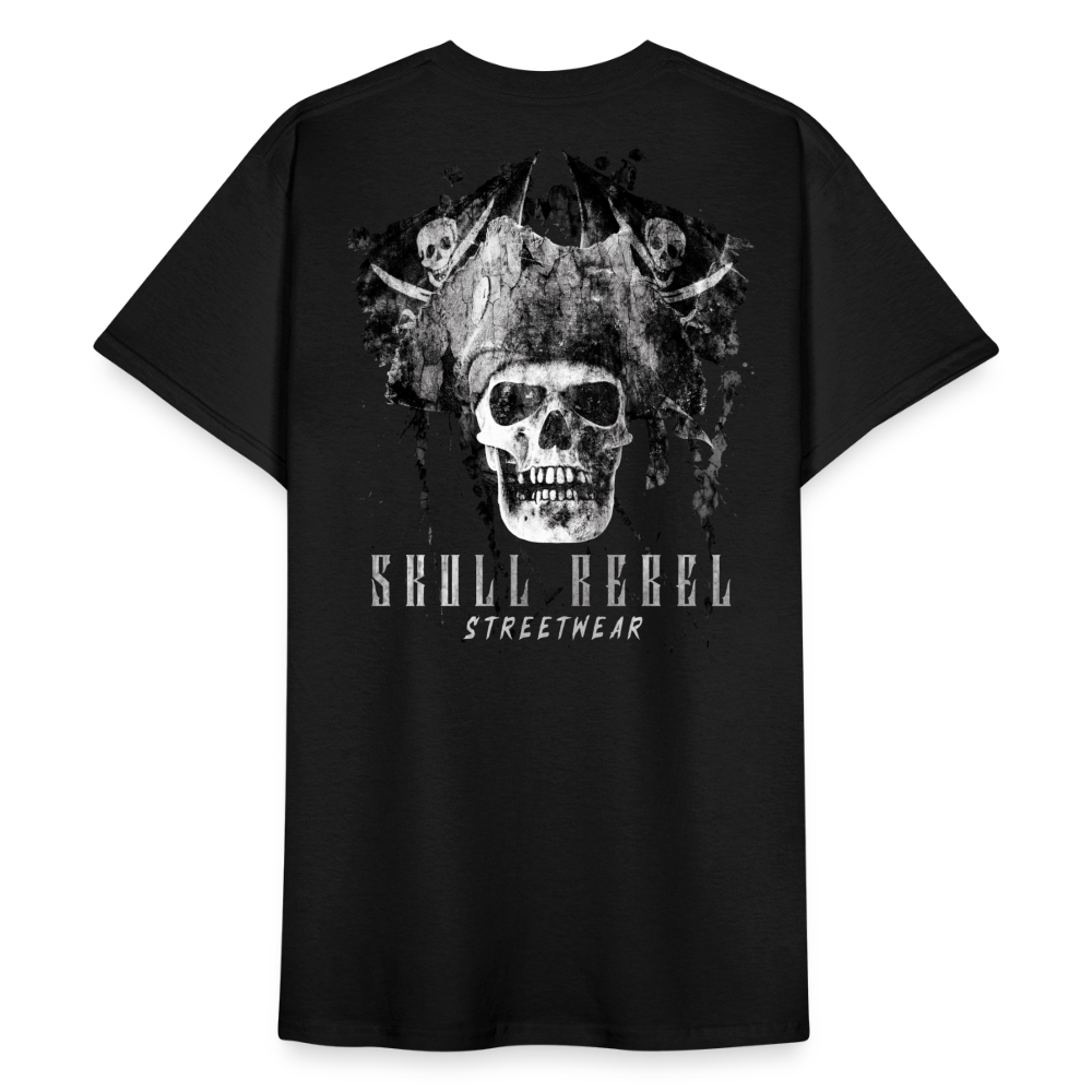 SkullRebel Pirat Heavy T-Shirt - Schwarz