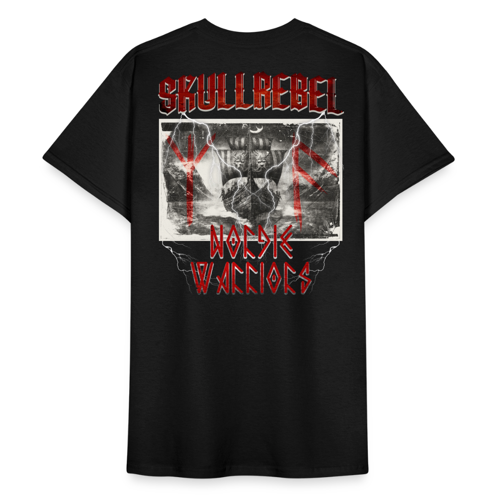 SkullRebel Nordic Warriors Heavy T-Shirt - Schwarz