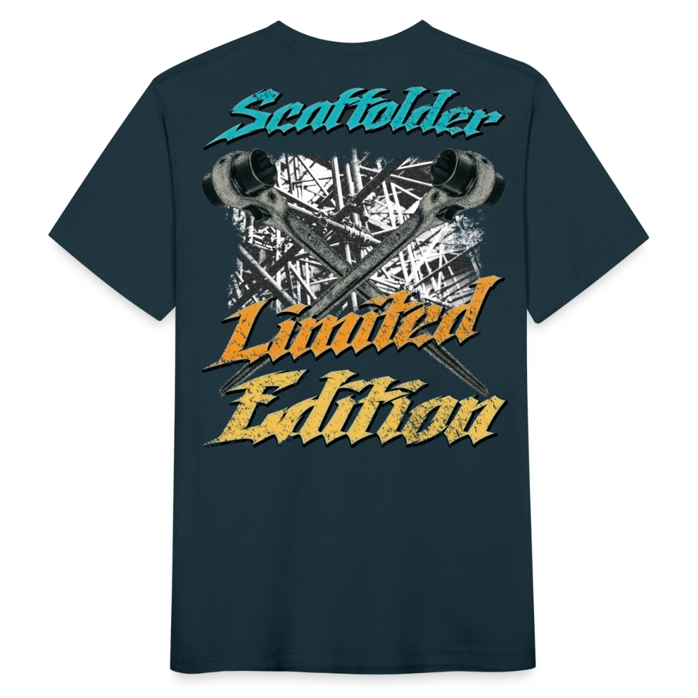 Scaffolder Limited Edition Männer T-Shirt - Rückendruck - Navy