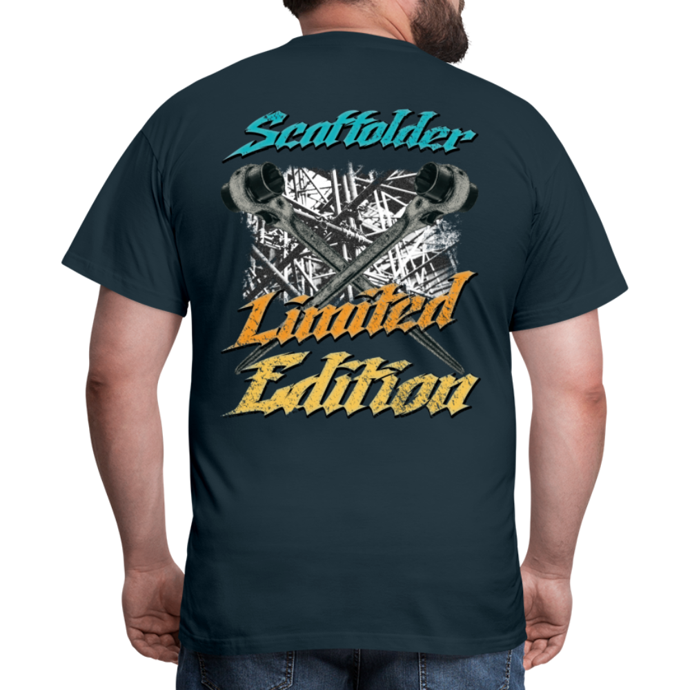 Scaffolder Limited Edition Männer T-Shirt - Rückendruck - Navy