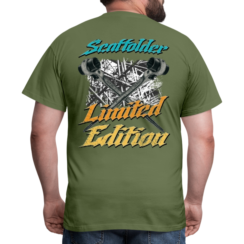 Scaffolder Limited Edition Männer T-Shirt - Rückendruck - Militärgrün