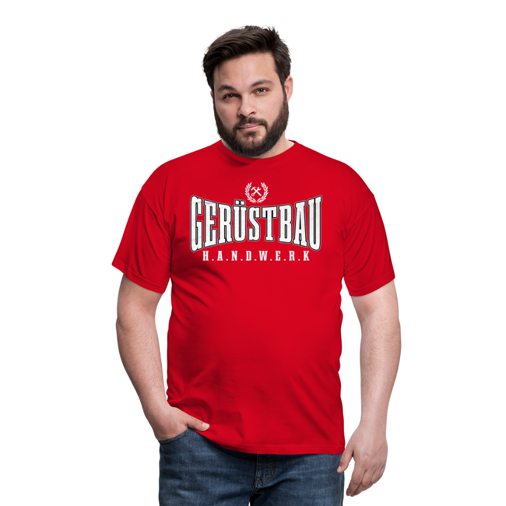 Gerüstbau Handwerk Männer T-Shirt - Rot