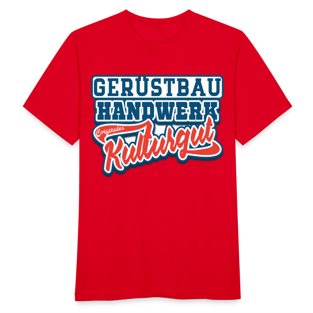 Gerüstbau Originales Kulturgut - Männer T-Shirt - Rot