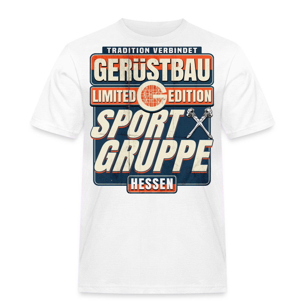 Sportgruppe Hessen Gerüstbauer T-Shirt - weiß