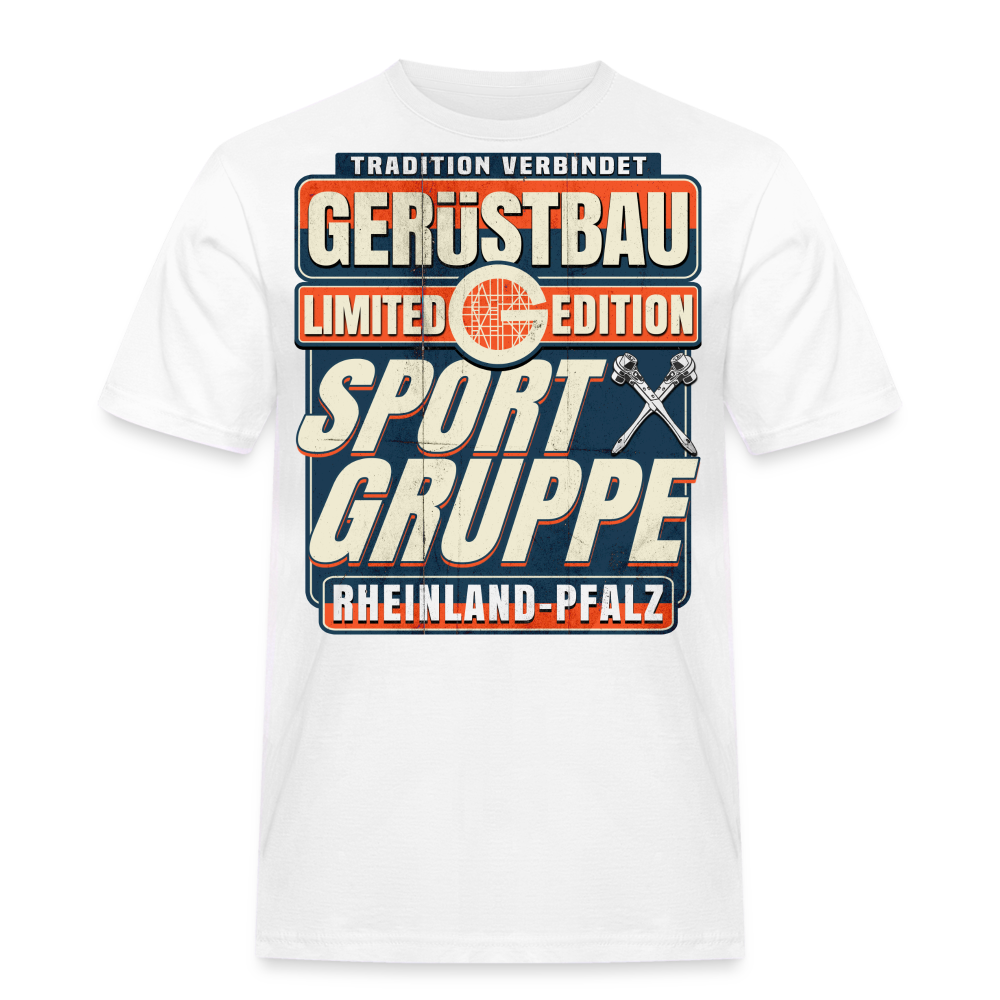 Sportgruppe Rheinland Pfalz Gerüstbauer T-Shirt - weiß