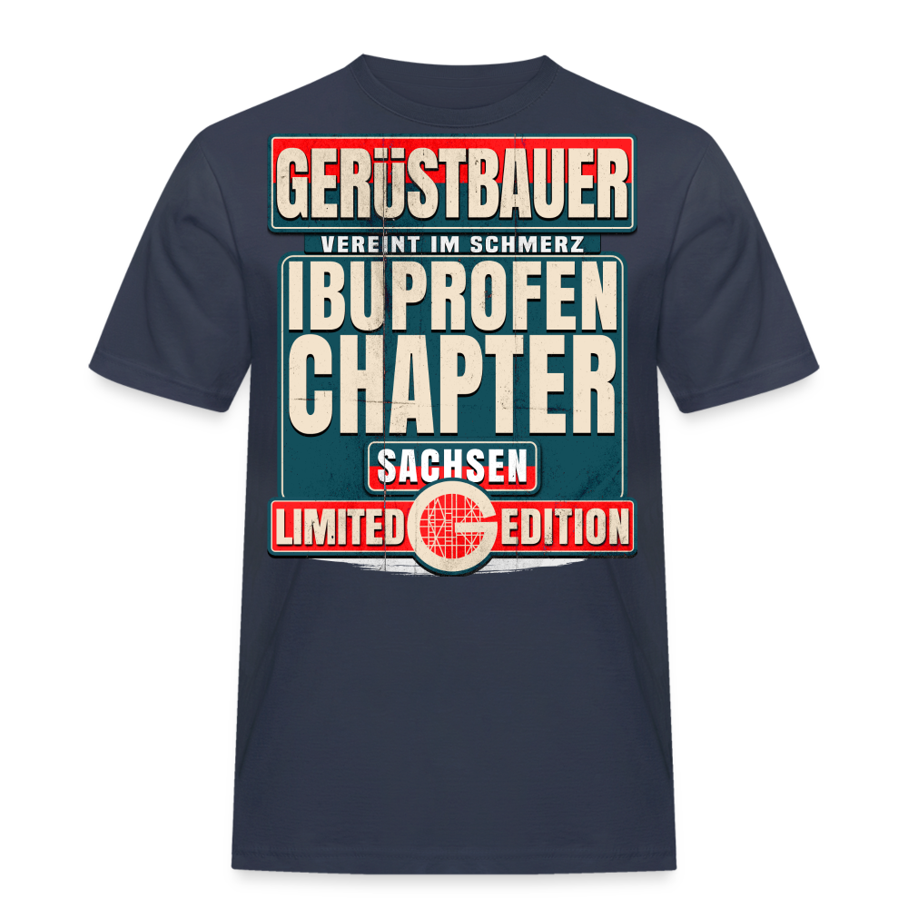 Ibuprofen Chapter Sachsen Gerüstbauer T-Shirt - Navy