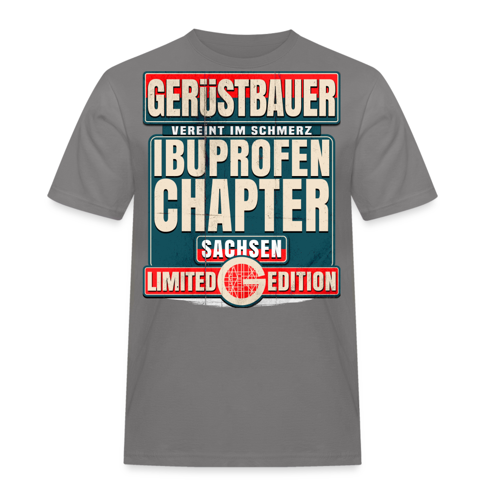 Ibuprofen Chapter Sachsen Gerüstbauer T-Shirt - Grau