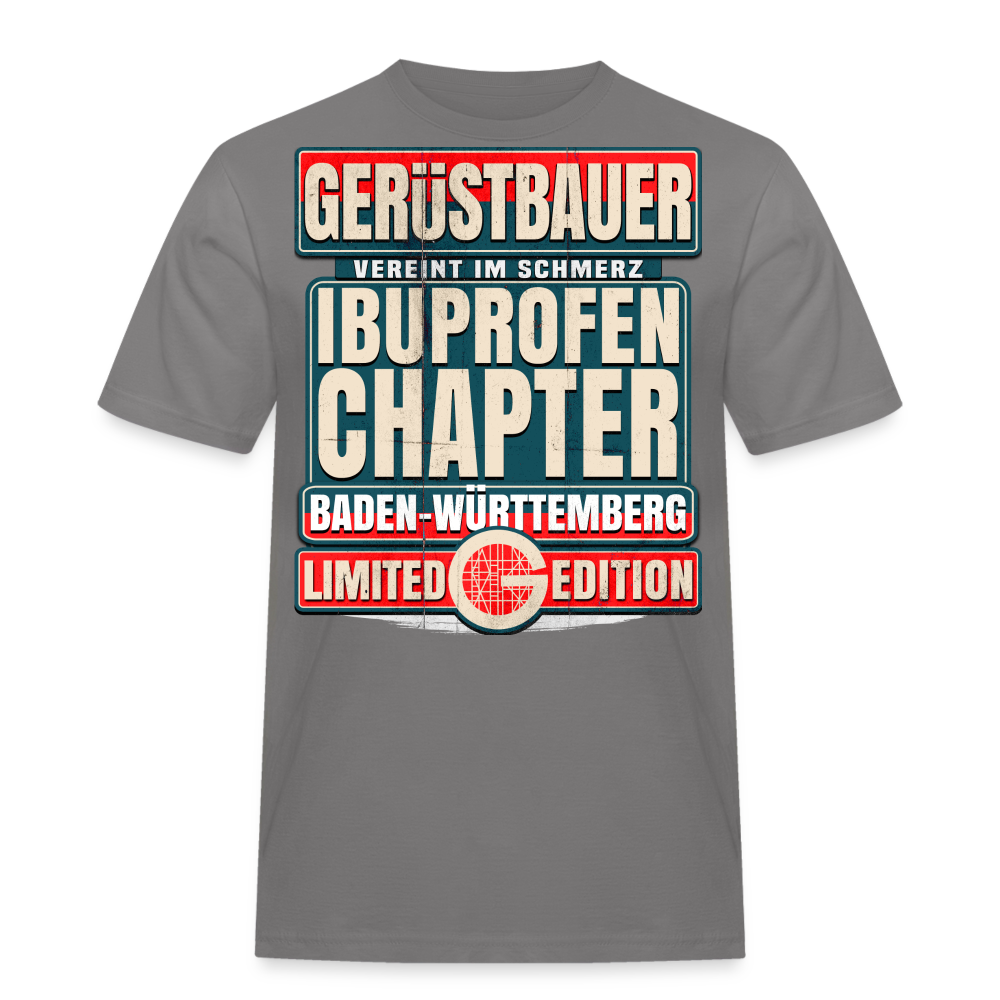 Ibuprofen Chapter Baden Würtemberg Gerüstbauer T-Shirt - Grau
