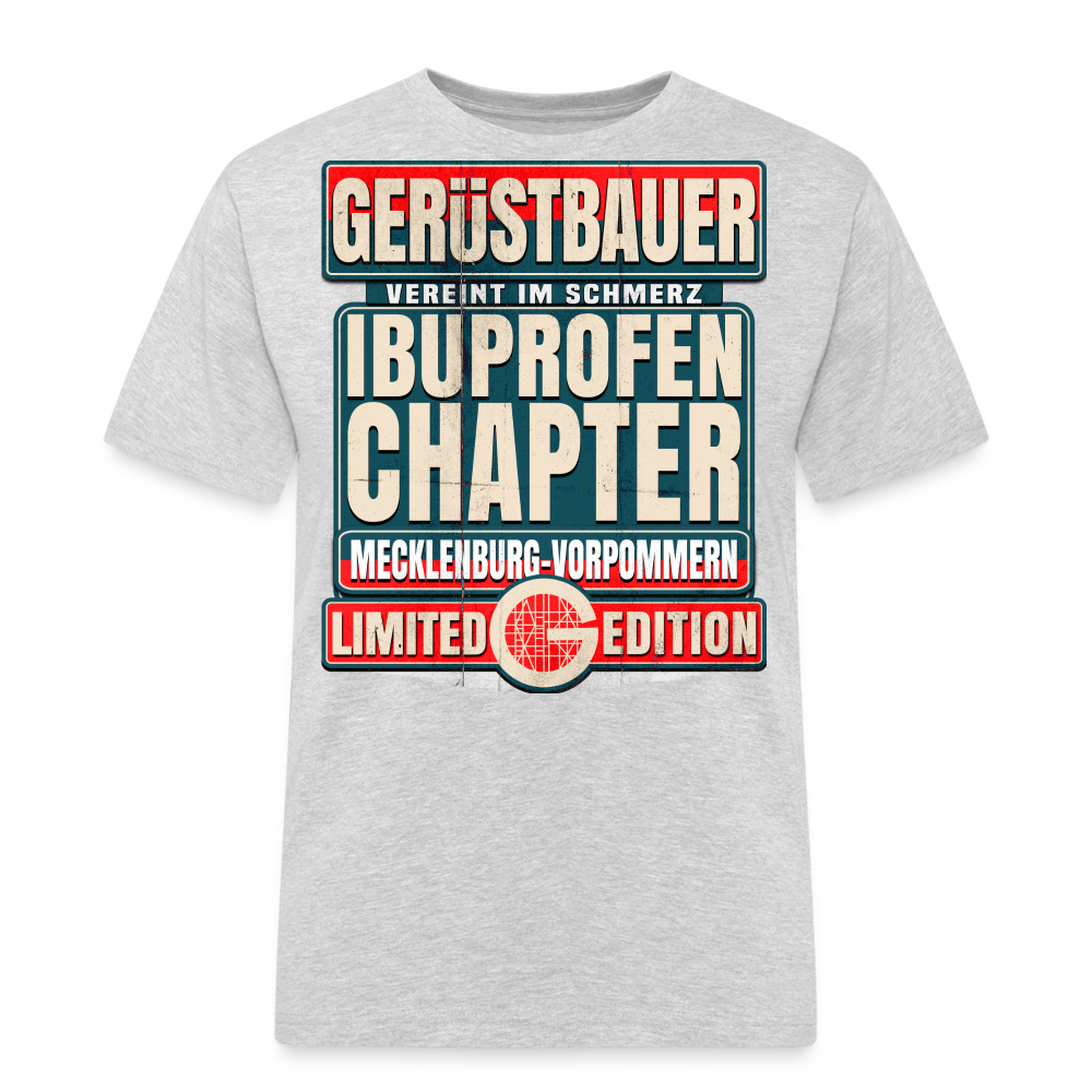 Ibuprofen Chapter Mecklenburg Vorpommern Gerüstbauer T-Shirt - Grau meliert