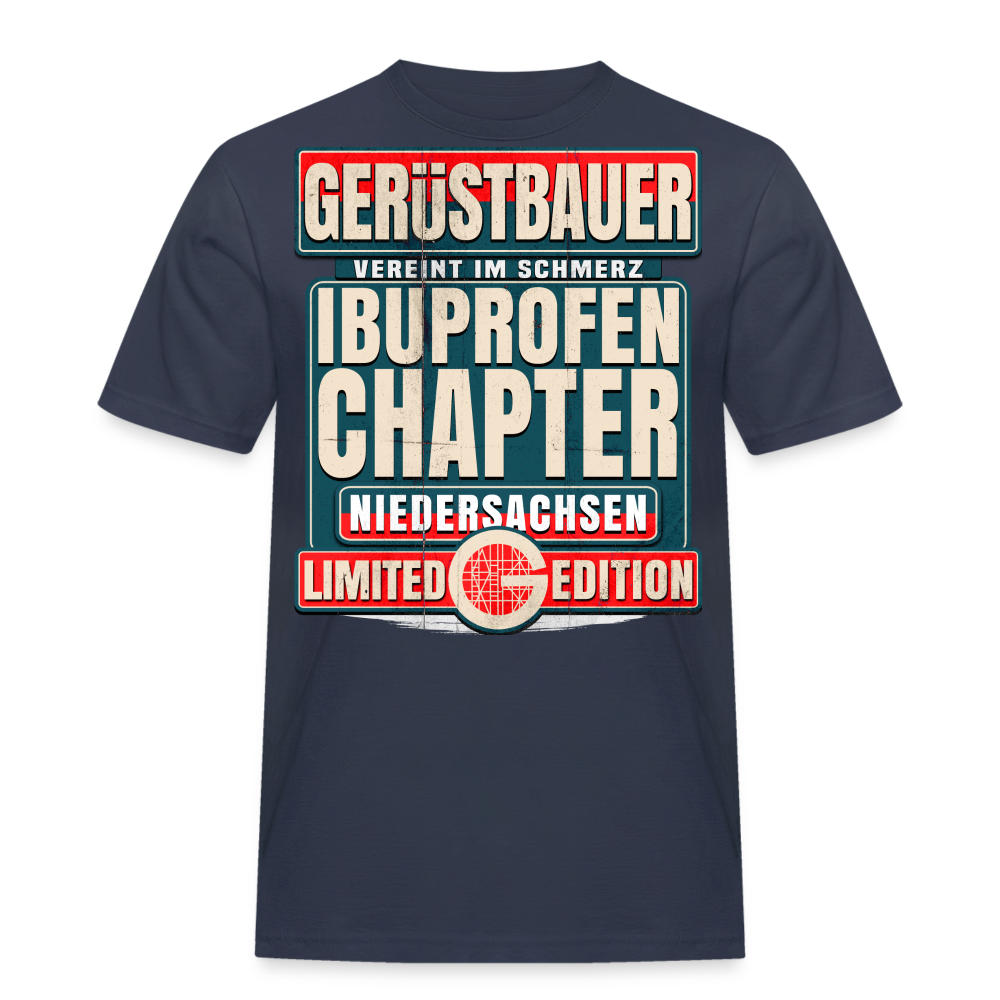 Ibuprofen Chapter Niedersachsen Gerüstbauer T-Shirt - Navy