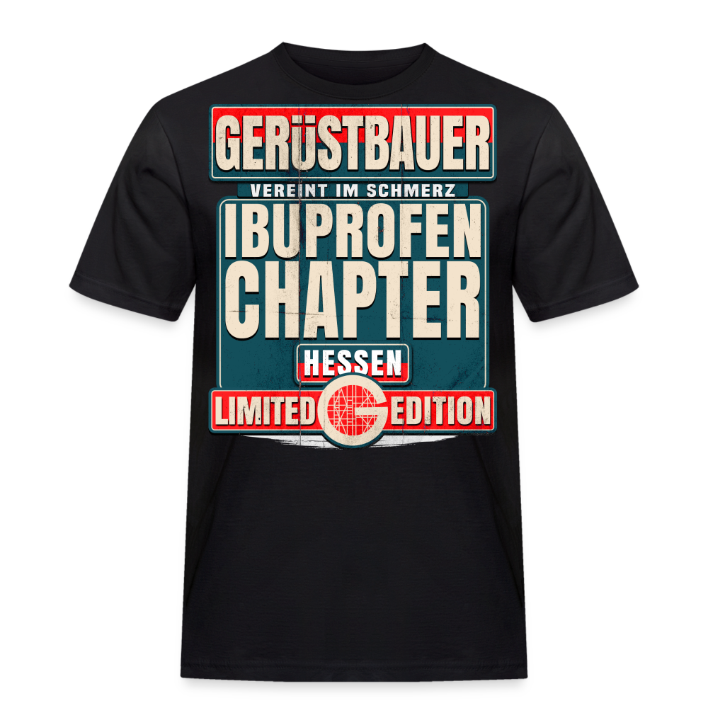 Ibuprofen Chapter Hessen Gerüstbauer T-Shirt - Schwarz