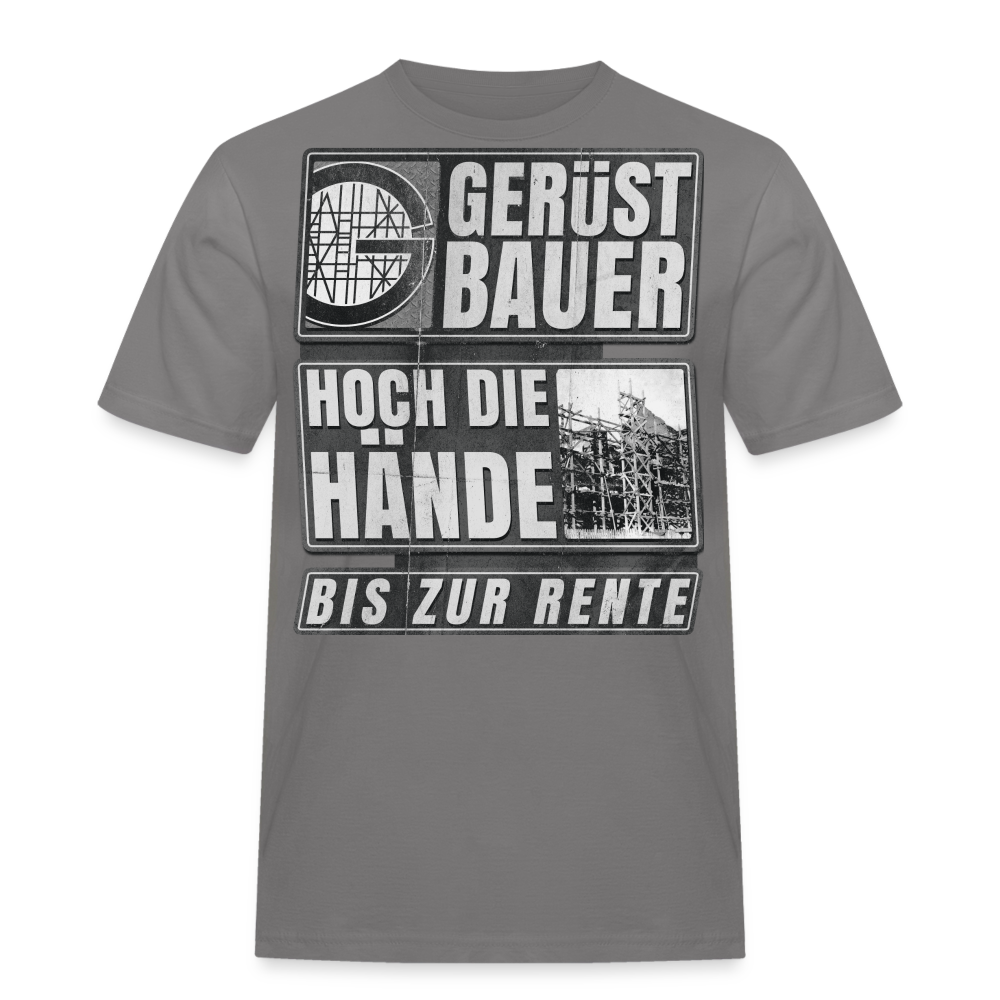 Hoch die Hände Gerüstbauer T-Shirt - Grau