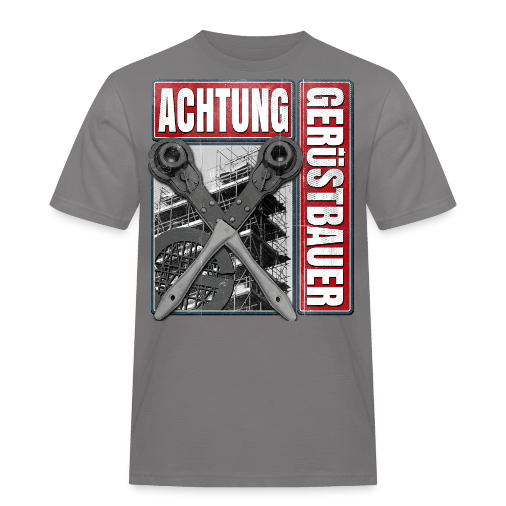 Achtung Gerüstbauer T-Shirt - Grau