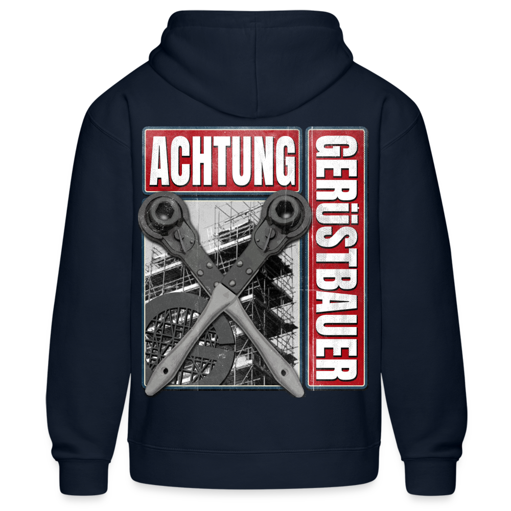 Achtung Gerüstbauer Fullprint Hoodie - Navy