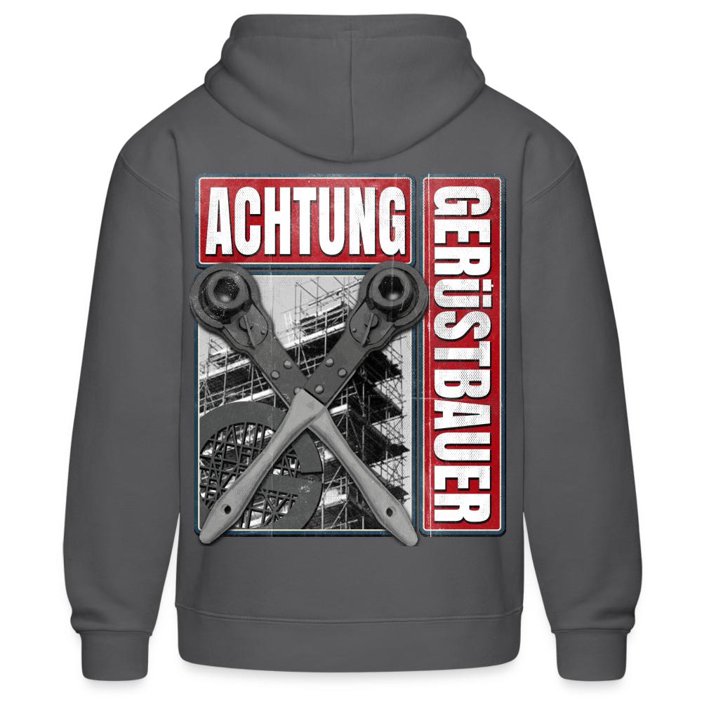 Achtung Gerüstbauer Fullprint Hoodie - Grau