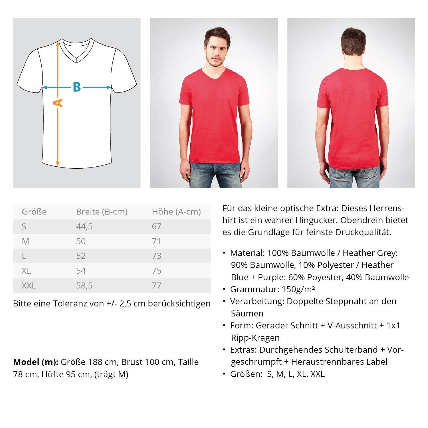 Gerüstbauer / Flatline  - Herren V-Neck Shirt €21.95 Gerüstbauer - Shop >>