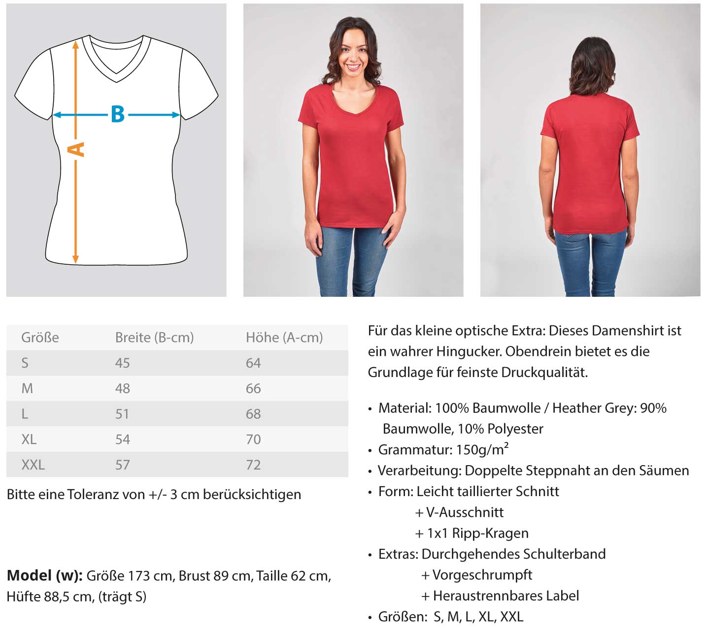 Girl Power  - V-Neck Damenshirt €22.95 Gerüstbauer - Shop >>
