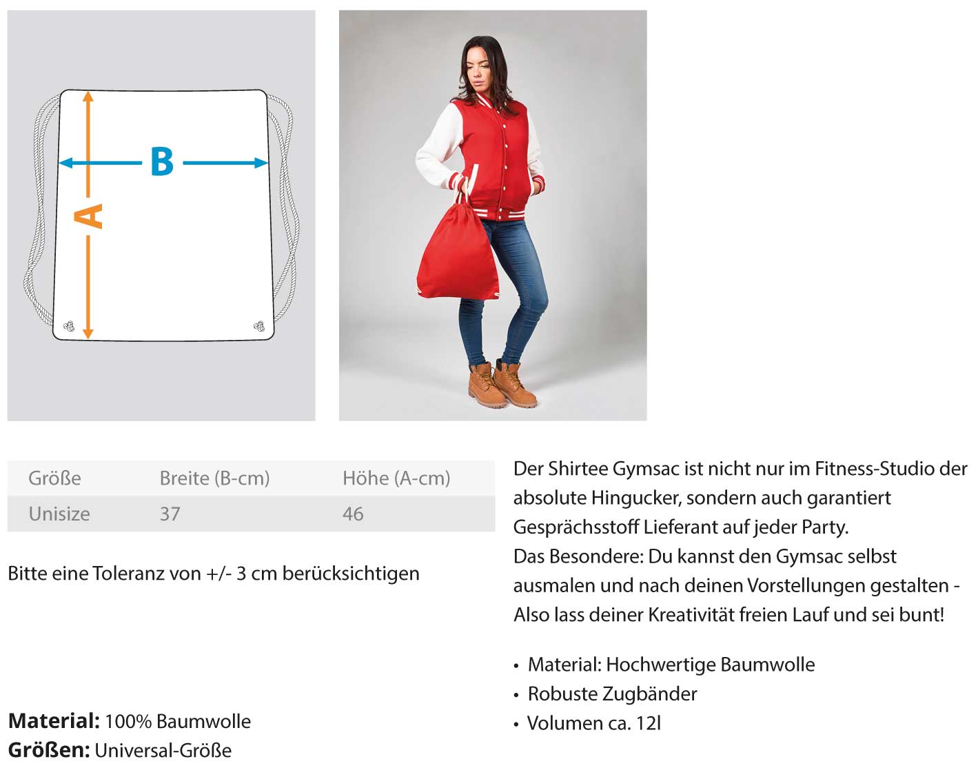 Gerüstbau Rauschmaier  - Baumwoll Gymsac €18.95 Gerüstbauer - Shop >>