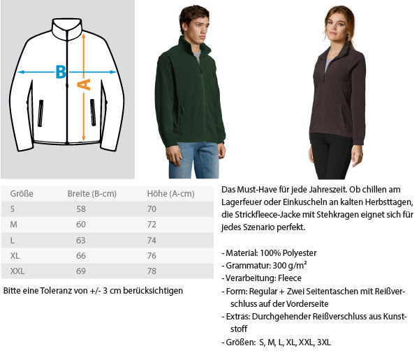 Gerüstbauer Handwerk mit Tradition  - Fleece Jacke mit Stick €44.95 Gerüstbauer - Shop >>
