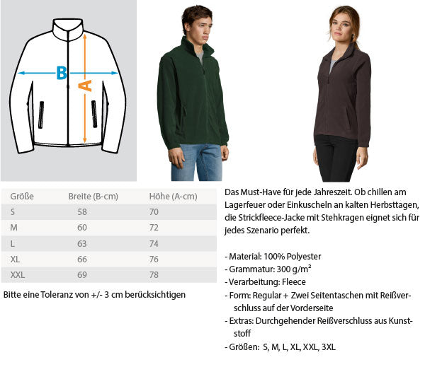 Dachdecker Fleece Jacke - Fleece Jacke mit Stick €44.95 Gerüstbauer - Shop >>