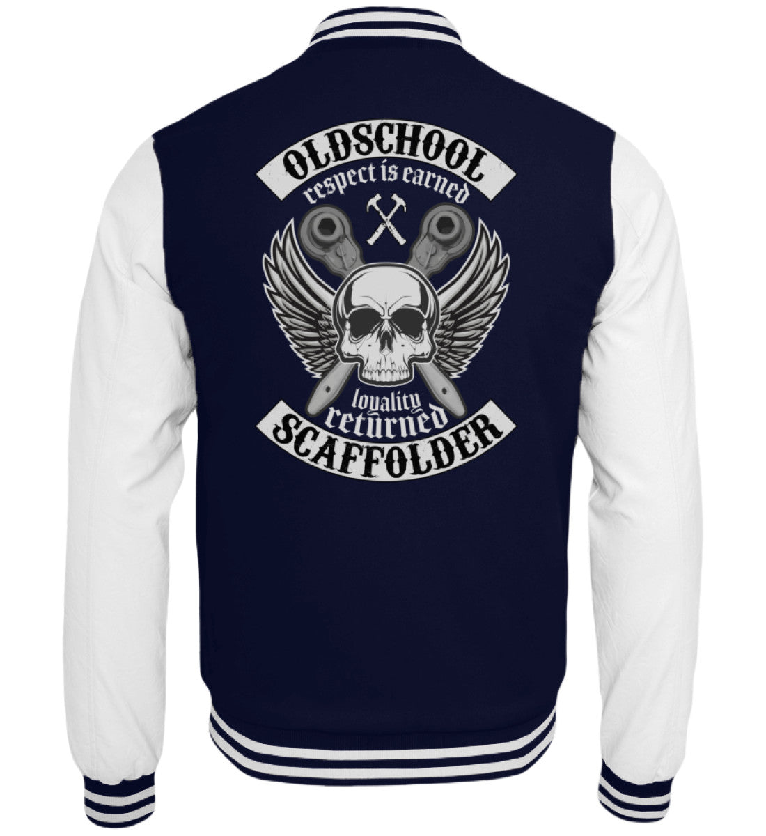 Oldschool Scaffolder  - College Sweatjacke €59.95 Gerüstbauer - Shop >>