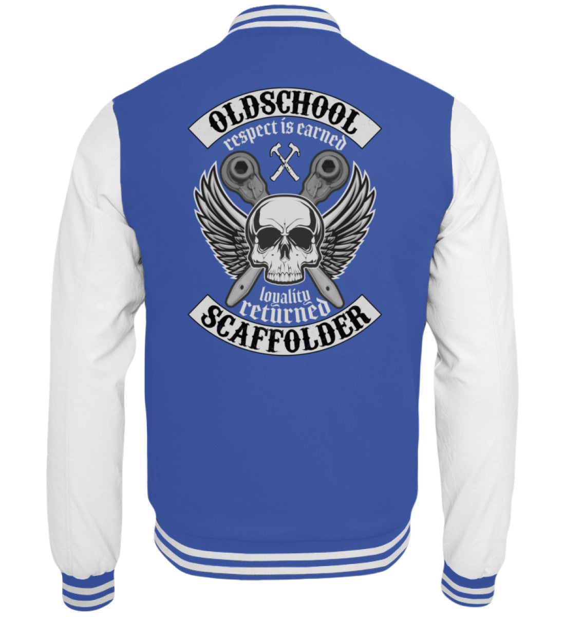 Oldschool Scaffolder  - College Sweatjacke €59.95 Gerüstbauer - Shop >>