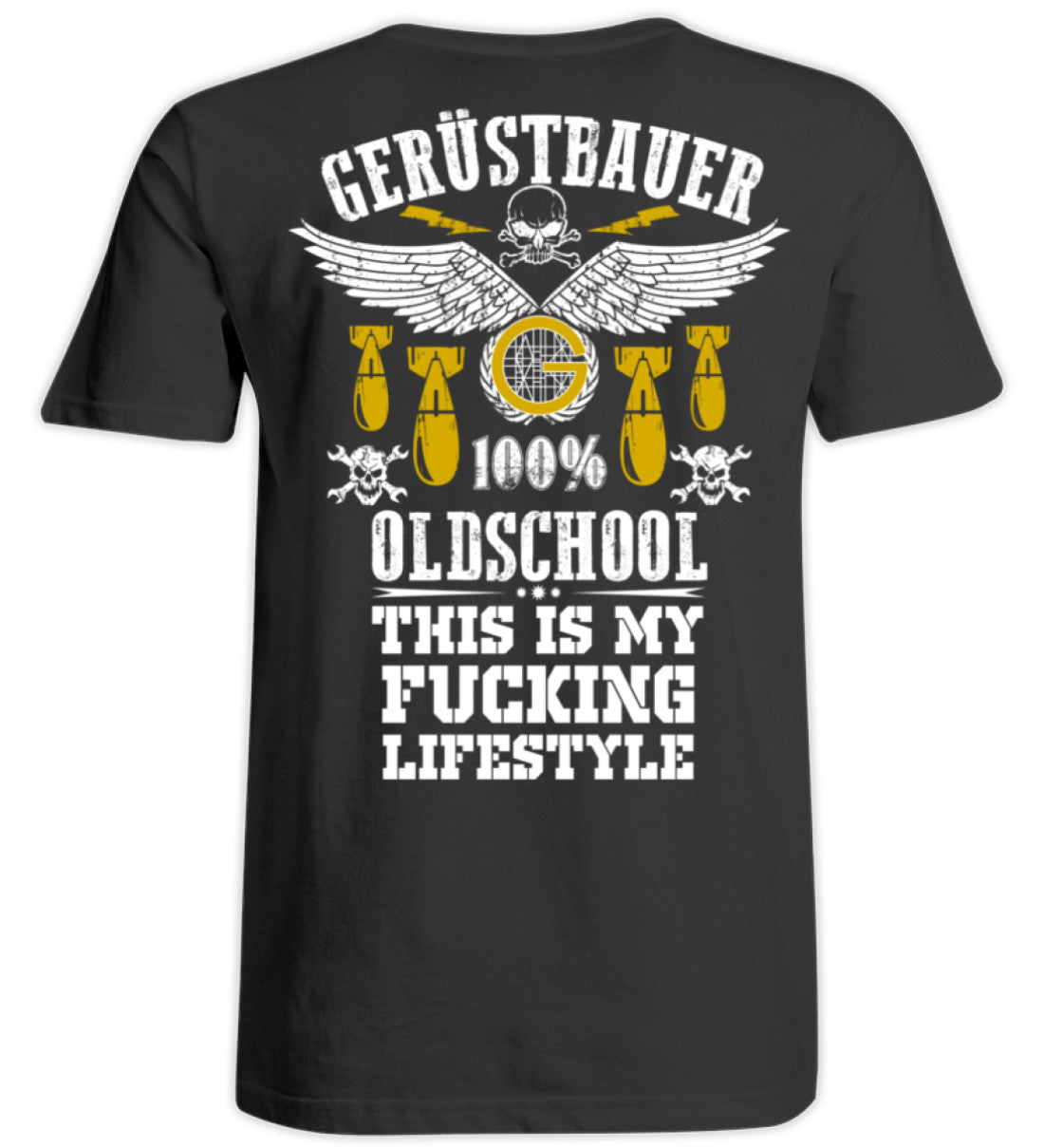 Oldschool Gerüstbauer  - Übergrößenshirt €29.95 Gerüstbauer - Shop >>