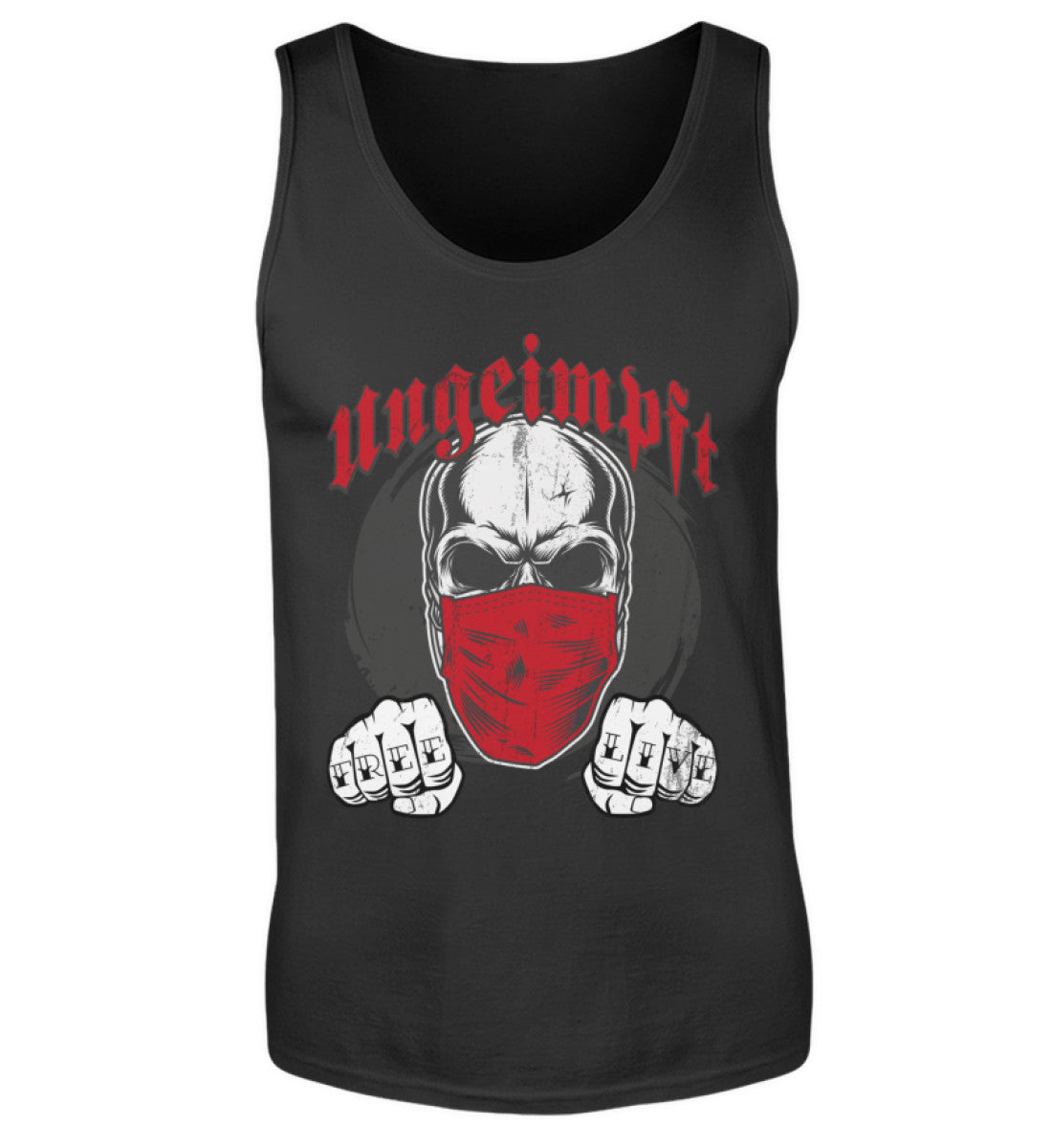 Ungeimpft Herren Tanktop bedruckt www.geruestbauershop.de