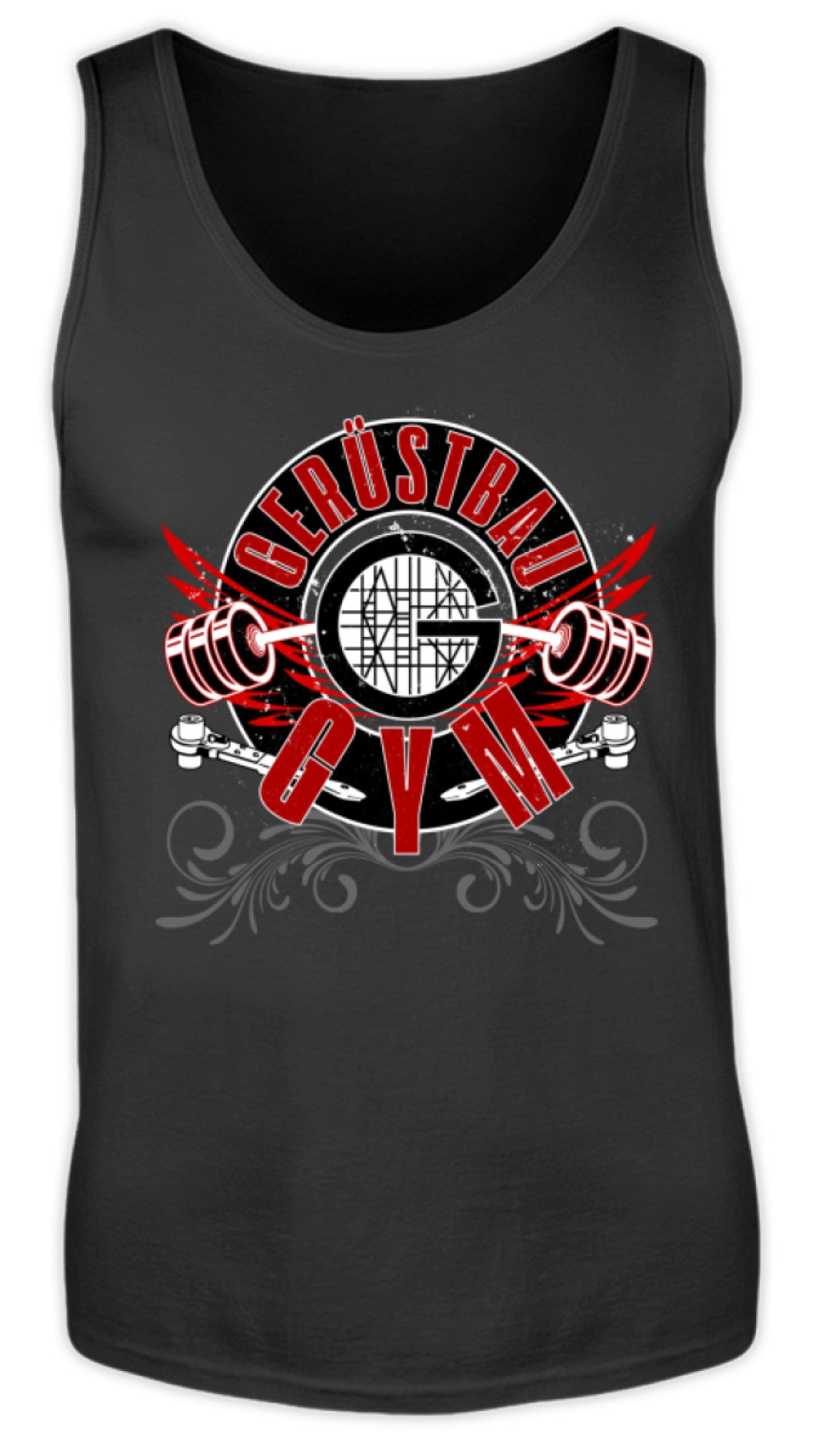 Gerüstbau GYM / IRON ROWDY  - Herren Tanktop €22.95 Gerüstbauer - Shop >>