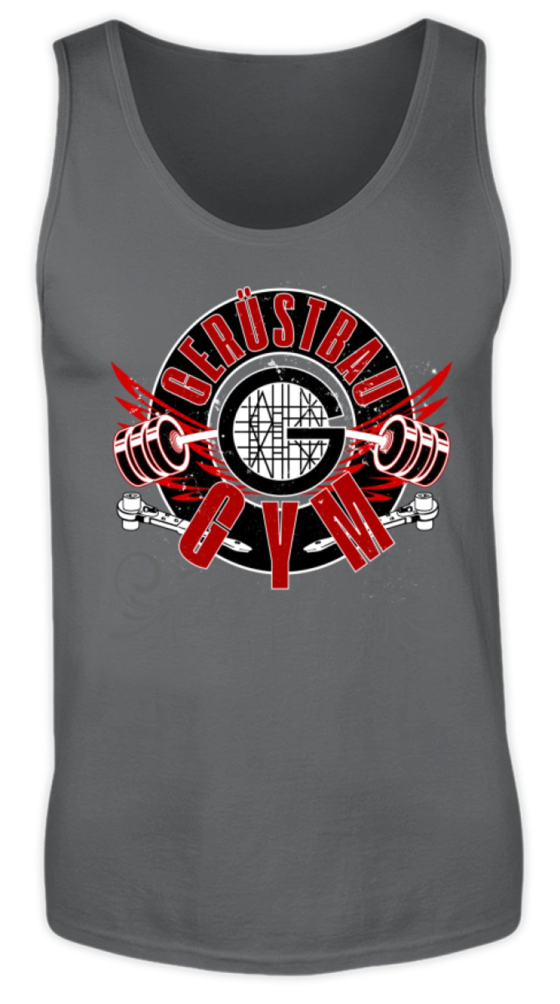 Gerüstbau GYM / IRON ROWDY  - Herren Tanktop €22.95 Gerüstbauer - Shop >>