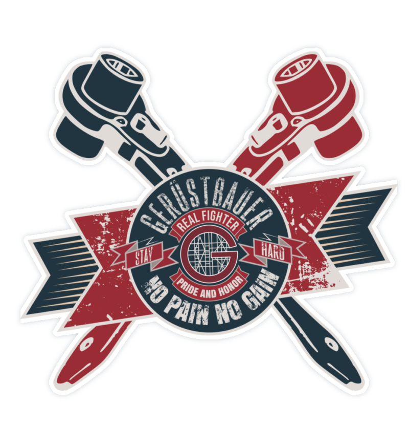 Gerüstbauer Real Fighter  - Sticker 20x20 €9.95 Gerüstbauer - Shop >>