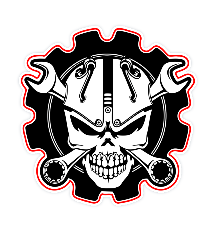 Gerüstbauer Skullhead  - Sticker 20x20 €9.95 Gerüstbauer - Shop >>