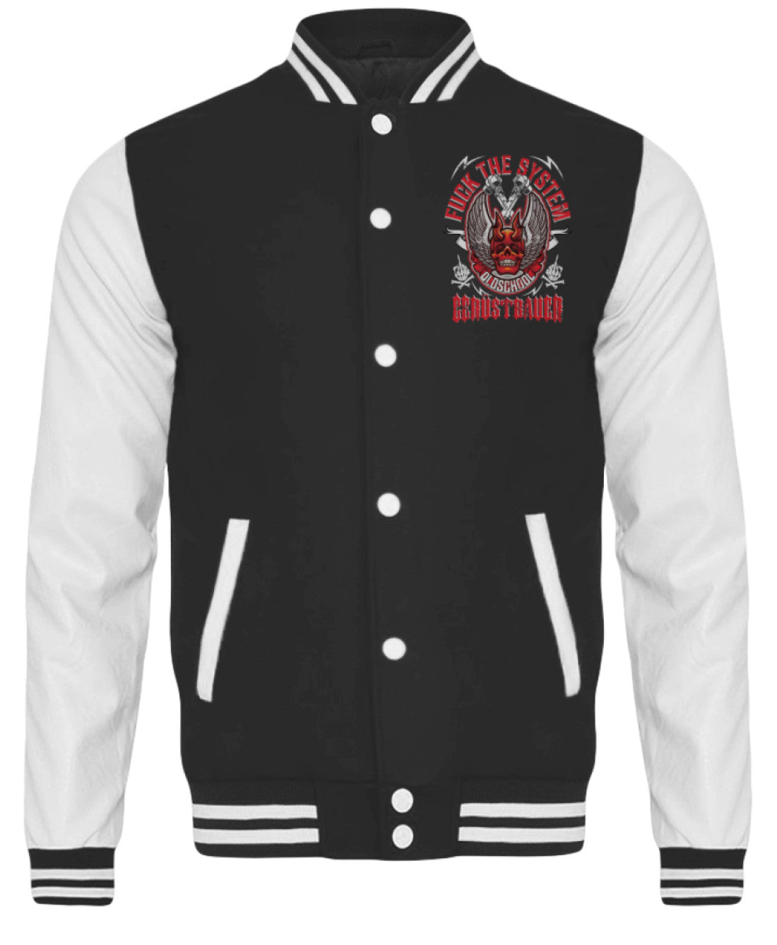 Fuck the System Oldschool Gerüstbauer  - College Sweatjacke €59.95 Gerüstbauer - Shop >>