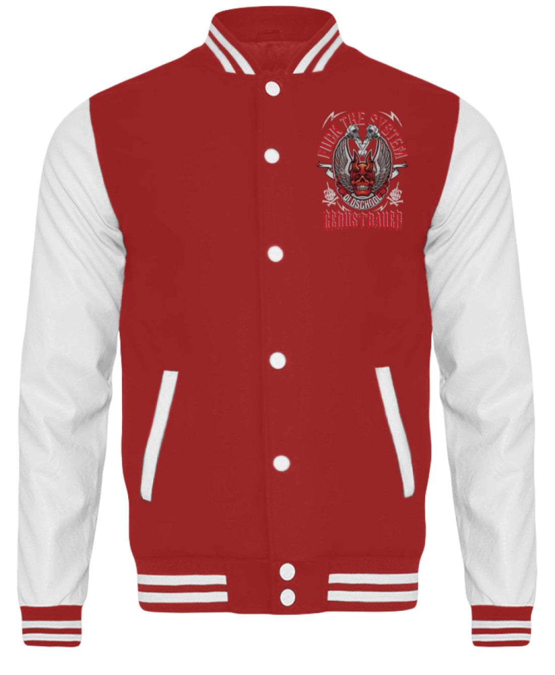 Fuck the System Oldschool Gerüstbauer  - College Sweatjacke €59.95 Gerüstbauer - Shop >>