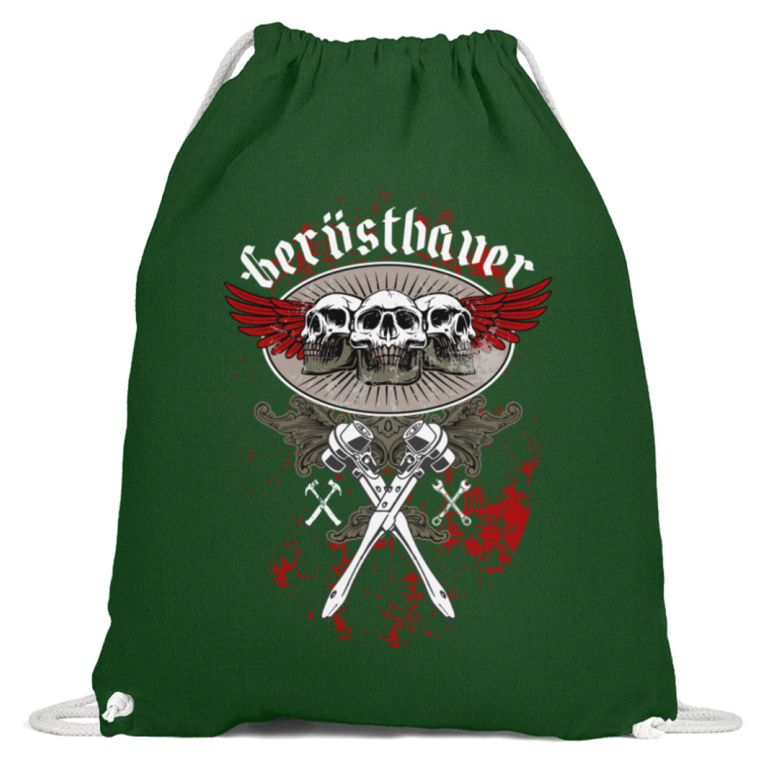 Gerüstbauer Skull  - Baumwoll Gymsac €19.95 Gerüstbauer - Shop >>
