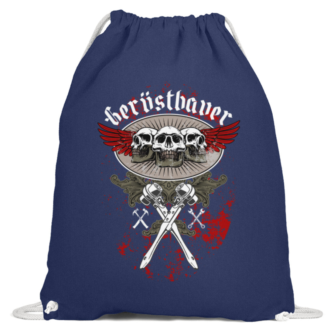 Gerüstbauer Skull  - Baumwoll Gymsac €19.95 Gerüstbauer - Shop >>