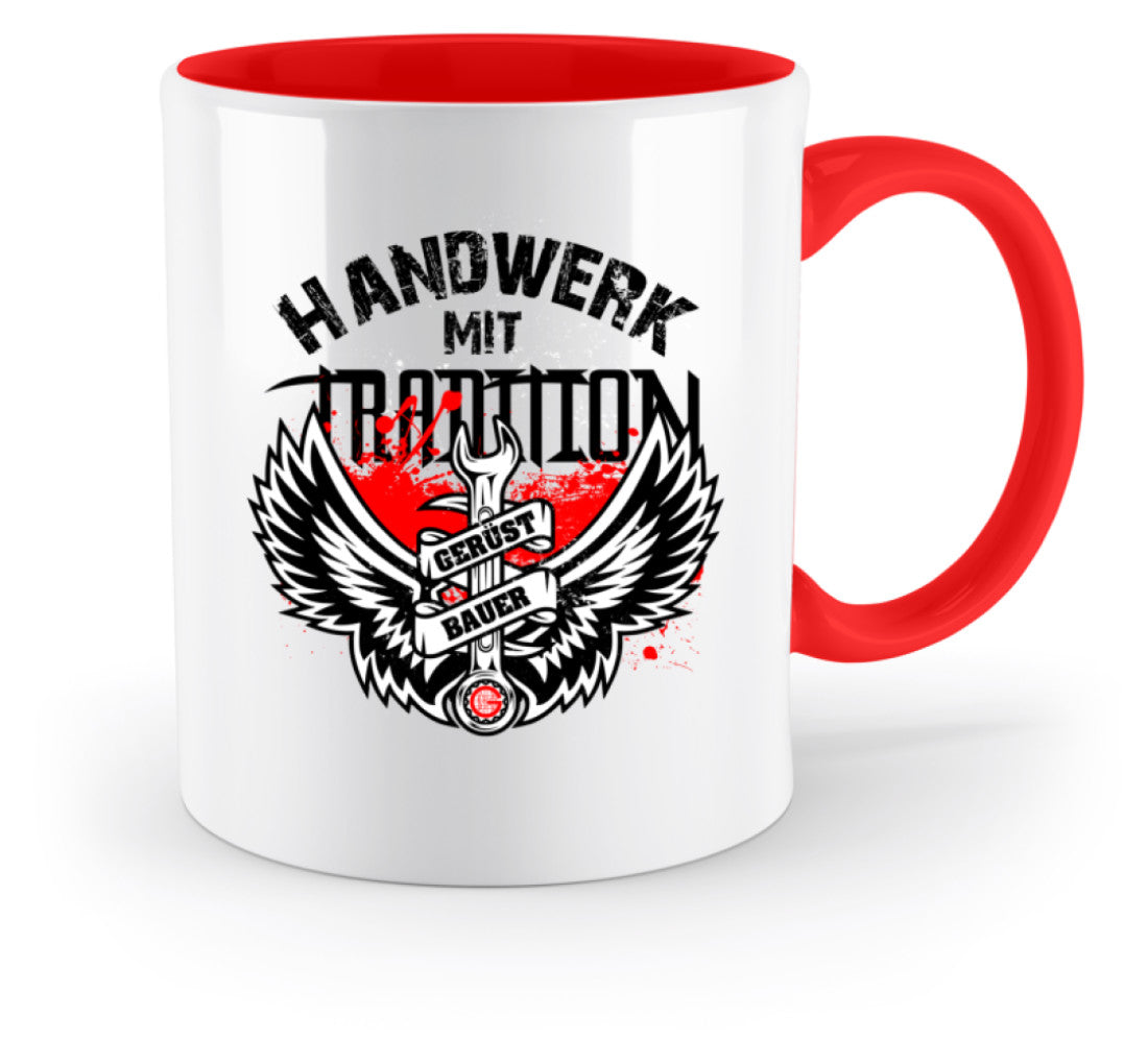 Handwerk mit Tradition Gerüstbauer  - Zweifarbige Tasse €18.95 Gerüstbauer - Shop >>
