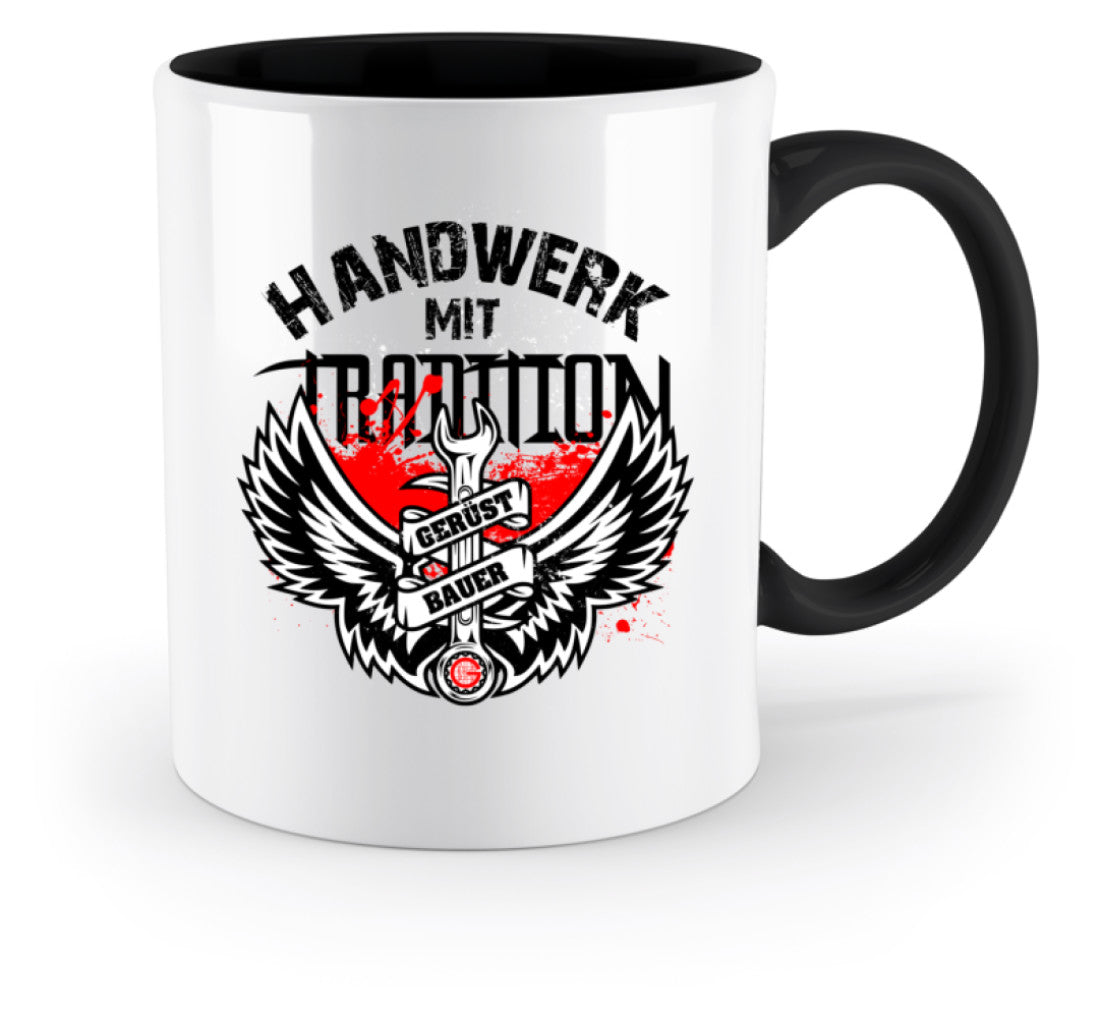 Handwerk mit Tradition Gerüstbauer  - Zweifarbige Tasse €18.95 Gerüstbauer - Shop >>
