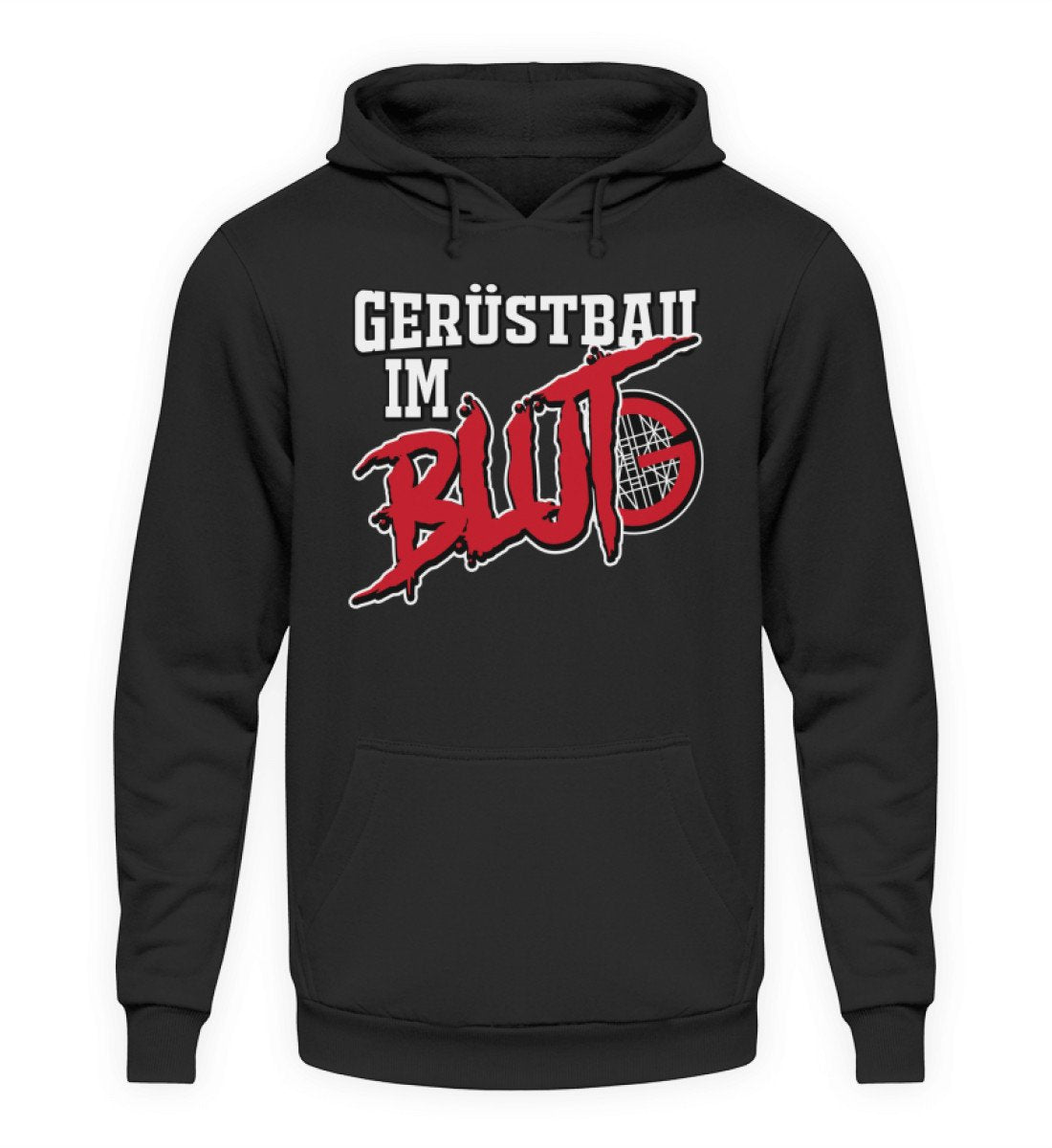 Gerüstbau im Blut Herren Hoodie www.geruestbauershop.de