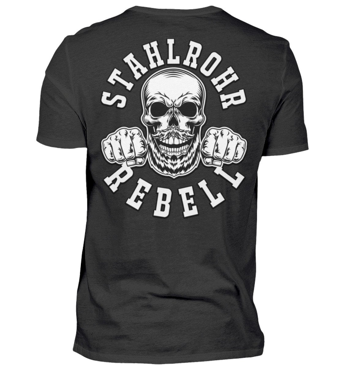 Stahlrohr Rebell Gerüstbauer Shirt bedruckt www.geruestbauershop.de