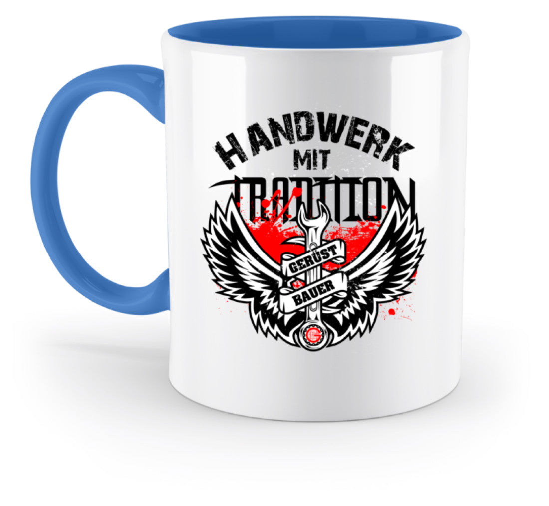 Handwerk mit Tradition Gerüstbauer  - Zweifarbige Tasse €18.95 Gerüstbauer - Shop >>