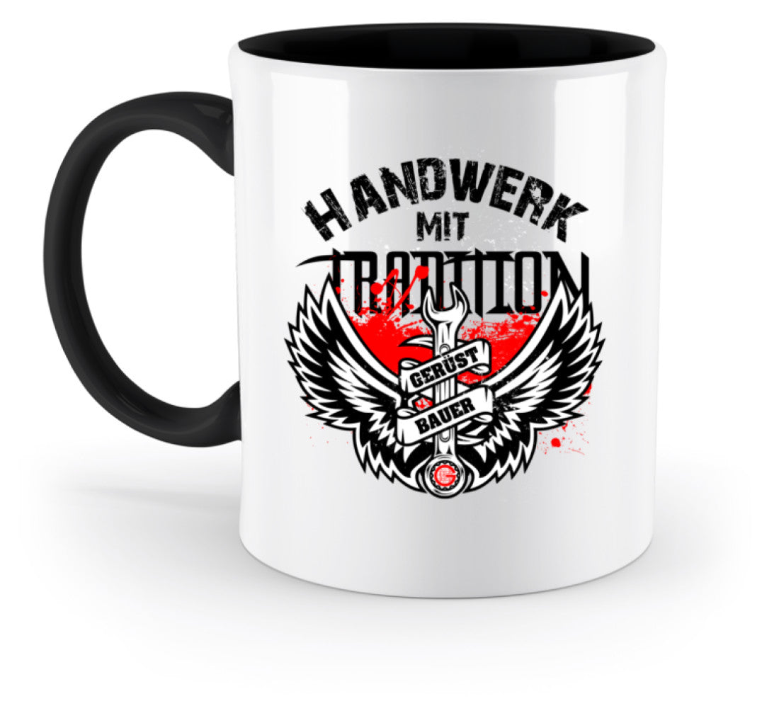 Handwerk mit Tradition Gerüstbauer  - Zweifarbige Tasse €18.95 Gerüstbauer - Shop >>