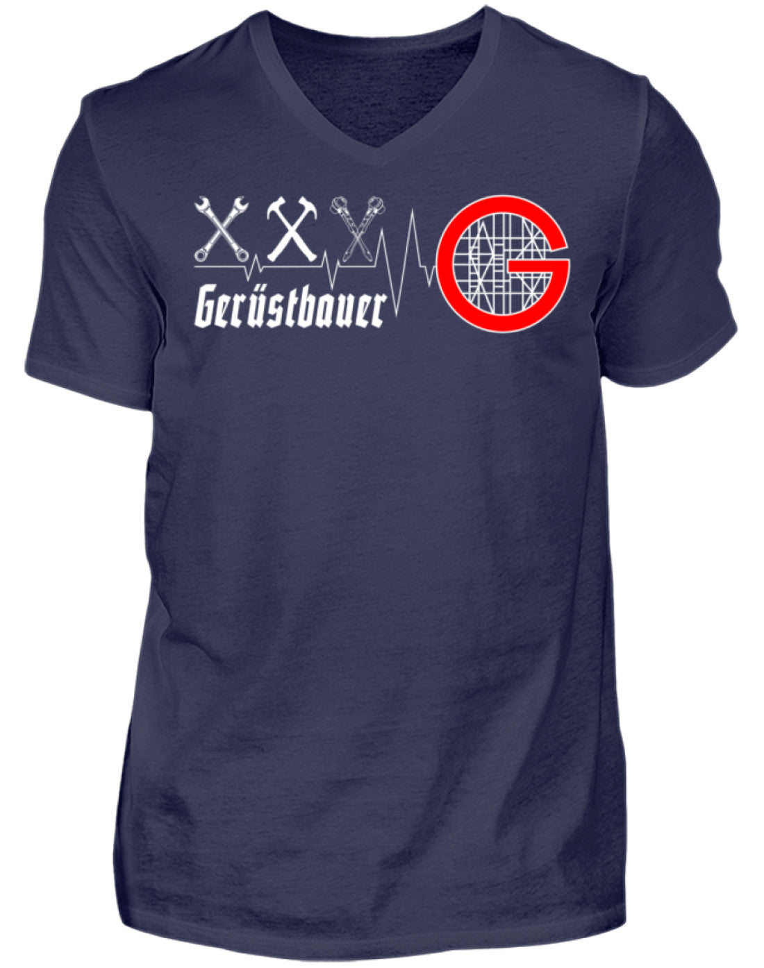 Gerüstbauer / Flatline  - Herren V-Neck Shirt €21.95 Gerüstbauer - Shop >>