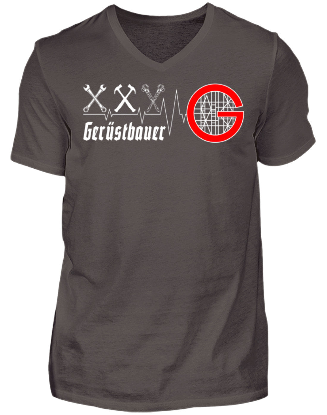 Gerüstbauer / Flatline  - Herren V-Neck Shirt €21.95 Gerüstbauer - Shop >>