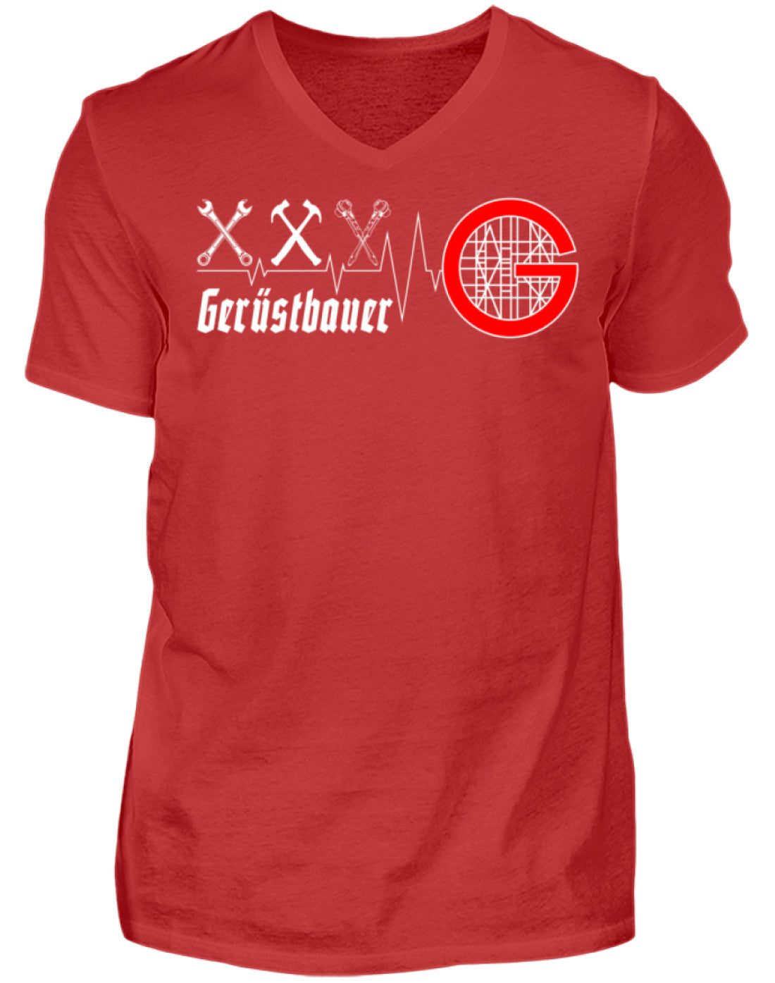 Gerüstbauer / Flatline  - Herren V-Neck Shirt €21.95 Gerüstbauer - Shop >>