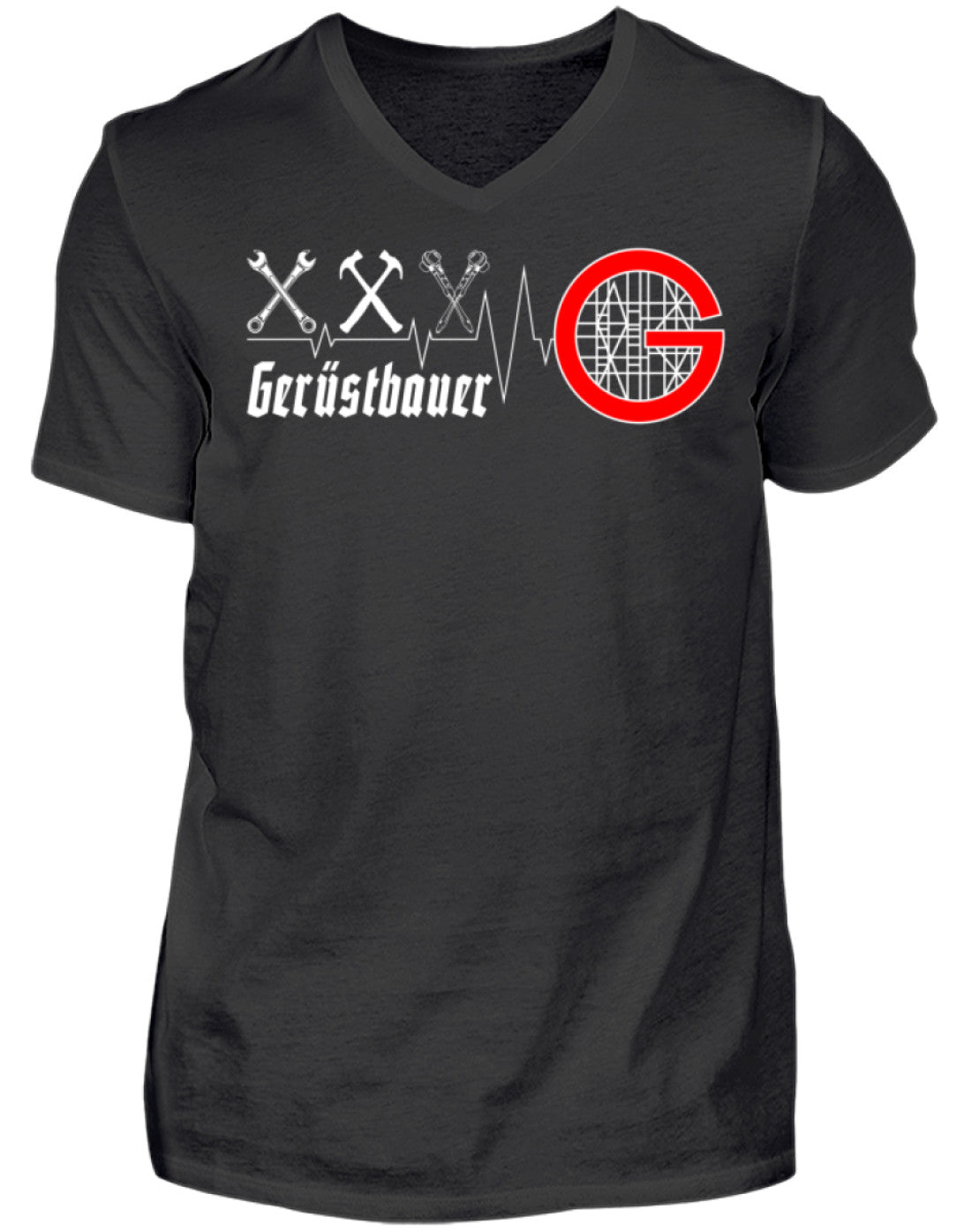 Gerüstbauer / Flatline  - Herren V-Neck Shirt €21.95 Gerüstbauer - Shop >>