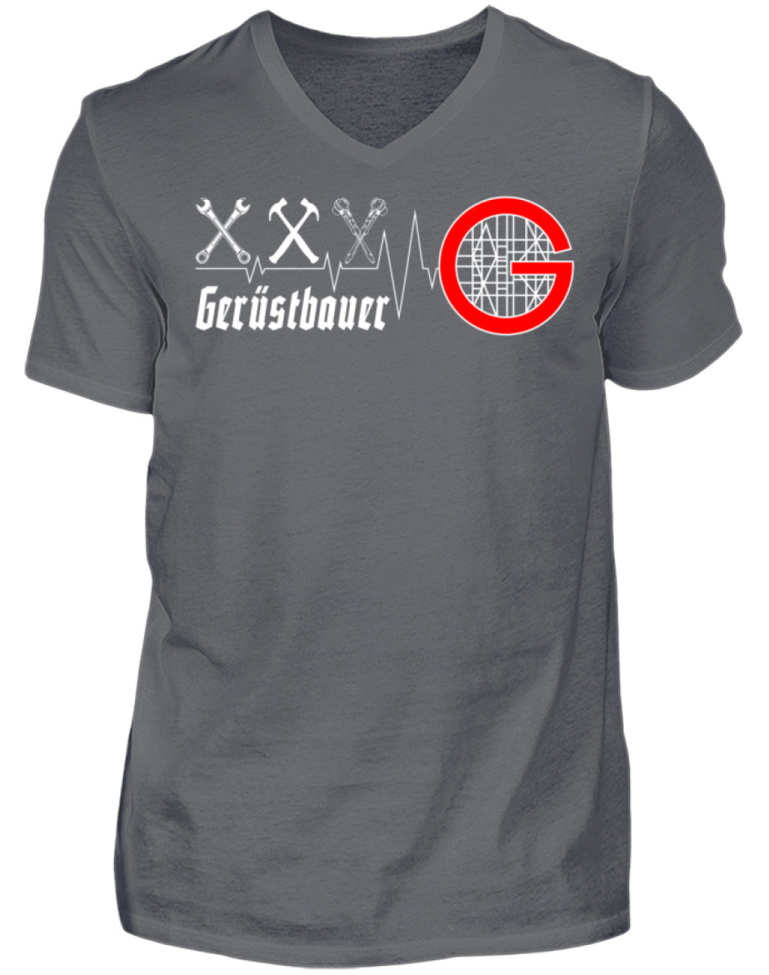Gerüstbauer / Flatline  - Herren V-Neck Shirt €21.95 Gerüstbauer - Shop >>
