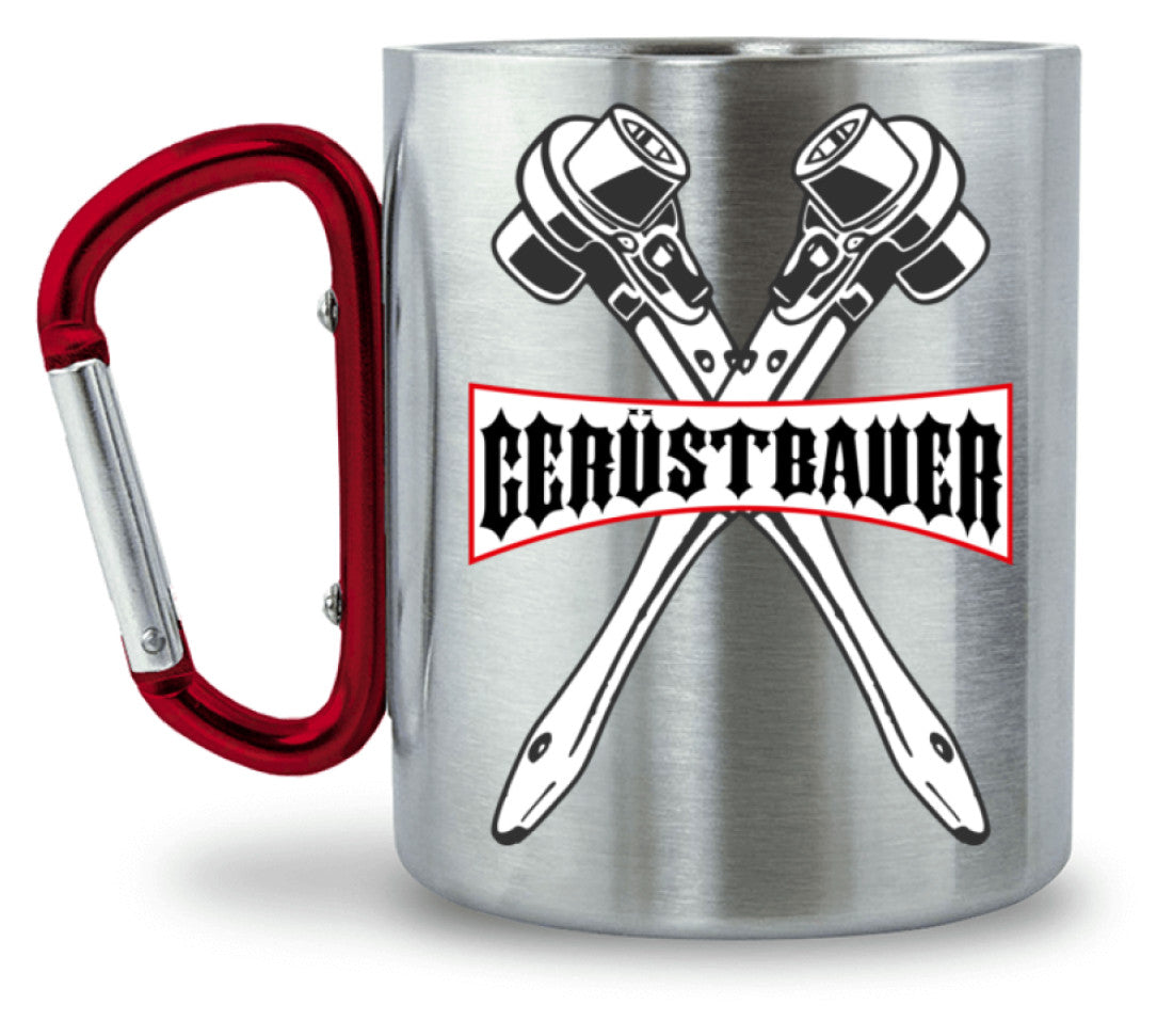 Gerüstbauer - Edelstahltasse mit Karabinergriff €19.95 Gerüstbauer - Shop >>